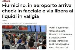 亞美尼亞的空運價格-告別護照和登機牌！11月底起，羅馬機場開始“刷臉”登機