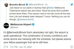 南美國際空運-霧霾閃電雙重襲擊 墨爾本機場取消超50個航班（附圖）